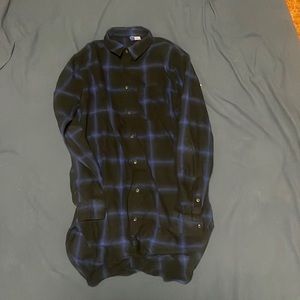 Black and blue flannel
